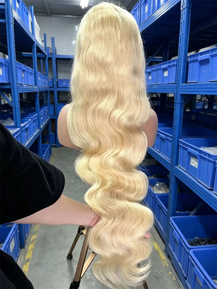 36 40 дюймов, оттенок 613 «Мед – обзор и цена 613 Blonde Body Wave Lace Front Wig