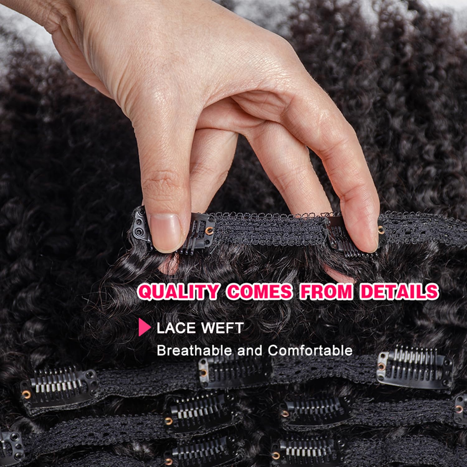 Накладные волосы Afro Kinky Cu – обзор и цена Seamless Clip In Hair Extensions Human Hair