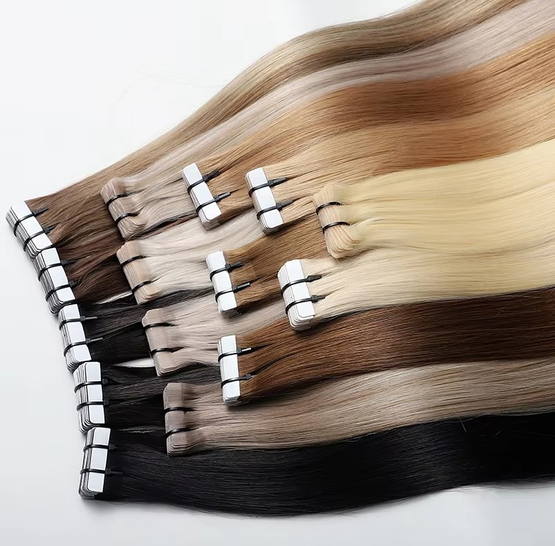 Накладные пряди из натуральных – обзор и цена Invisible Tape In Extensions Real Hair