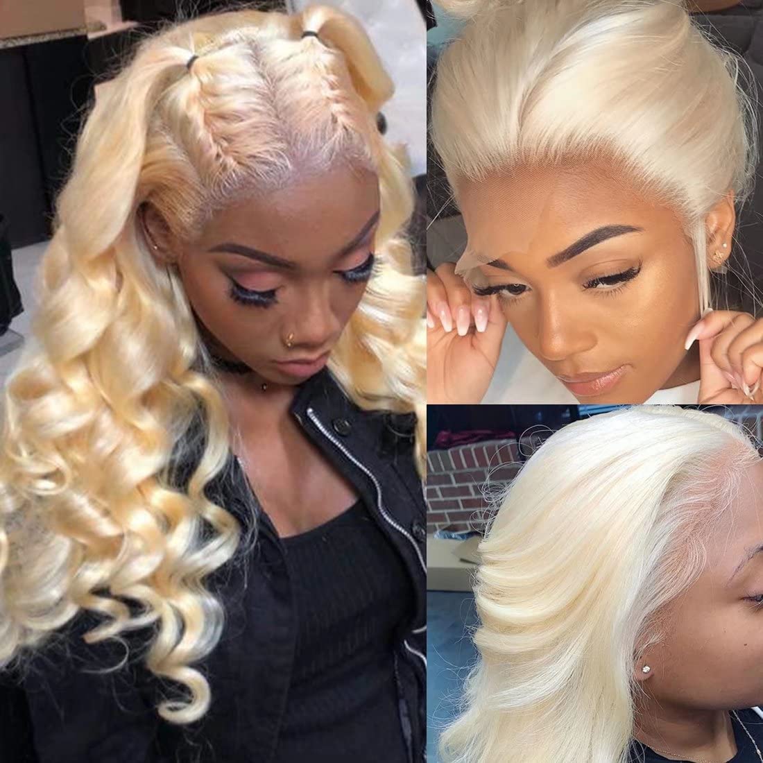 Плотность 200%, прямые, шелков – обзор и цена 613 Blonde Body Wave Lace Front Wig